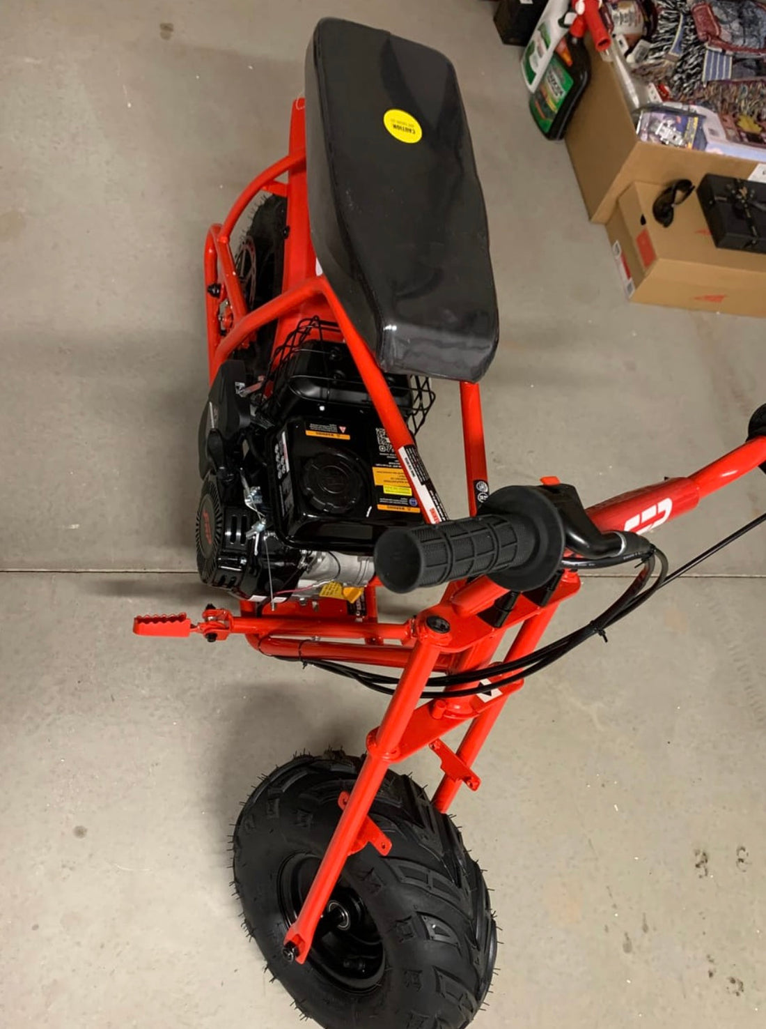 GMB100 mini bike outdoor customer photo