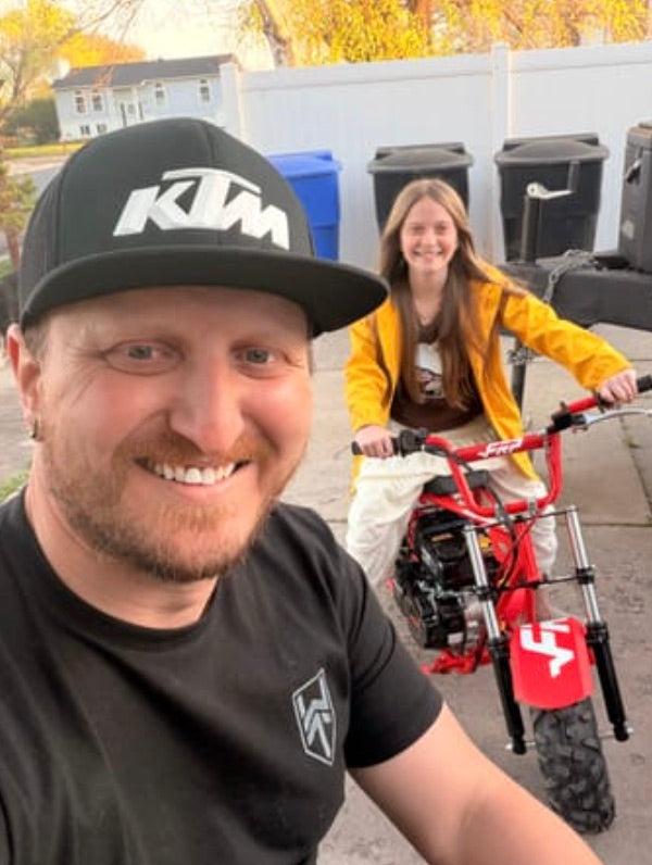 GMB100 gas mini bike tire customer photo